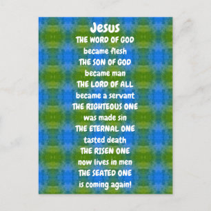Jesus Poem Briefkaart
