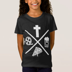 Jesus Popcorn Pizza films Christelijk Snack Food G T-shirt