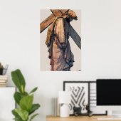 Jésus portant la Croix Impression chrétienne minim (Bureau à domicile)