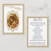 Jésus portant la prière croisée Carte religieuse (Devant / Derrière)