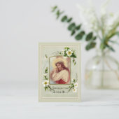 Jésus portant la prière croisée Carte religieuse (Debout devant)