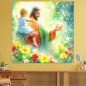 Jésus porte une toile d'enfant Imprimer l'image 14 (Insitu(Salon))