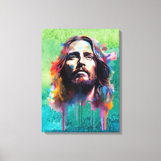 Jesus Portret Canvas Print (Voorkant)
