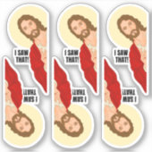 Jesus portret sticker - ik zag dat religieus gesch (Voorkant)