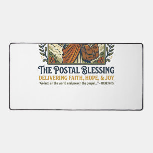 Jesus Postbode Levering Shirt Gebaseerd op het Gel Bureaumat