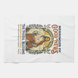 Jesus Postbode Levering Shirt Gebaseerd op het Gel Theedoek