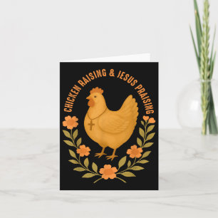 Jesus Prasing en Chicken Raising Funny Faith Boerd Kaart