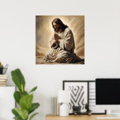 Jesus Praying Art Poster (Thuiskantoor)