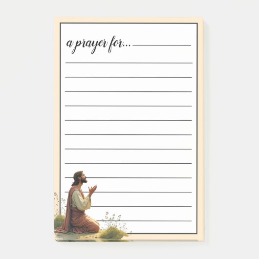 Jesus Praying in Garden War Room Prayer Post-it® Notes (Voorkant)