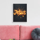 Jesus - Premium Wrapped Canvas (Glans) Afdruk (Insitu (Woonkamer))