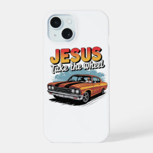 Jésus Prend le Volant Voiture Musclée Vintage