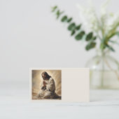 Jésus priant Cartes de visite (Debout devant)