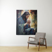Jésus priant Tapisserie d'art (En situation)
