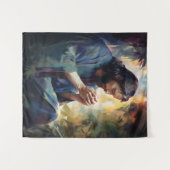 Jésus priant Tapisserie d'art (Devant (Horizontal))