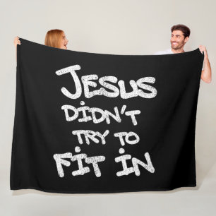 Jesus probeerde niet in te passen Leuke Graffiti G Fleece Deken