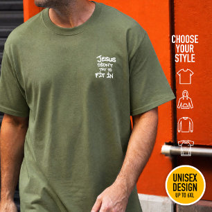 Jesus probeerde niet in te passen Leuke Graffiti G T-shirt