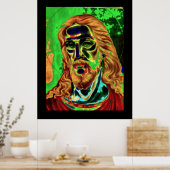 Jesus Psychedelic Art Nouveau Poster (Keuken)