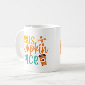 Jesus Pumpkin Spice Koffiemok (Voorkant links)
