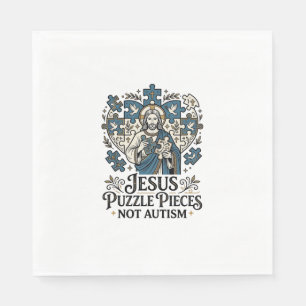 Jesus Puzzelstukken Niet Autisme Jesus Puzzelstukk Servet