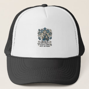 Jesus Puzzelstukken Niet Autisme Jesus Puzzelstukk Trucker Pet