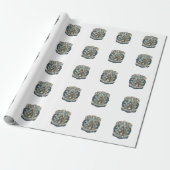 Jesus Quilt Patchwork Geloof Jesus Quilt Patchwork Cadeaupapier (Uitgerold)