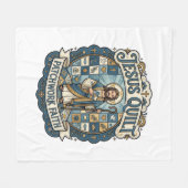 Jesus Quilt Patchwork Geloof Jesus Quilt Patchwork Fleece Deken (Voorkant (Horizontaal))