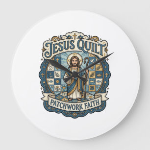 Jesus Quilt Patchwork Geloof Jesus Quilt Patchwork Grote Klok