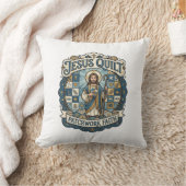 Jesus Quilt Patchwork Geloof Jesus Quilt Patchwork Kussen (Deken)
