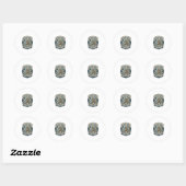 Jesus Quilt Patchwork Geloof Jesus Quilt Patchwork Ronde Sticker (Vel)