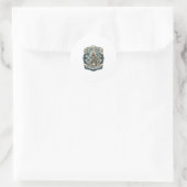 Jesus Quilt Patchwork Geloof Jesus Quilt Patchwork Ronde Sticker (Tas)
