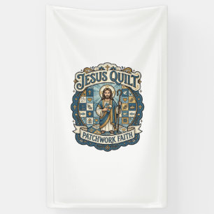 Jesus Quilt Patchwork Geloof Jesus Quilt Patchwork Spandoek