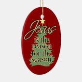Jésus Raison de la saison Ornement de Noël (Droite)