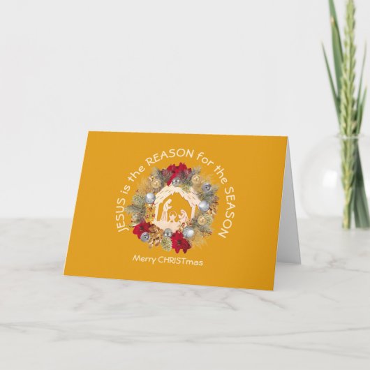 JESUS RAISON SAISON Noël Carte de vacances (Devant)