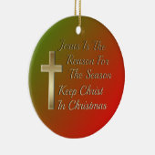 Jesus Reason Seizoen Houd Christus Kerst Ornament (Rechts)