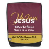 JESUS REDEN SEIZOEN Christelijke Schrift Kerstmis Rugtassen (Voorkant)