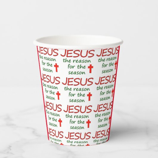 JESUS Reden voor seizoen Papieren Bekers (Voorkant)