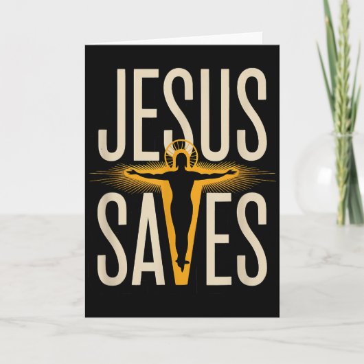 Jesus redt christelijk geloof toewijding gelovige kaart (Voorkant)
