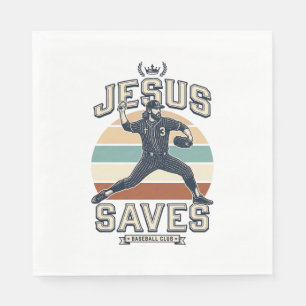 Jesus redt honkbal vintage christelijke vector ont servet