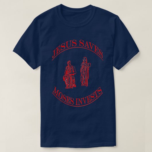Jesus redt Moses Invests T-shirt (Design voorkant)
