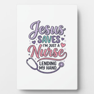 Jesus redt Nurse Faith Shirt Design_1 Fotoplaat