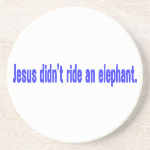 Jesus Reed Geen Olifant bumpersticker Zandsteen Onderzetter