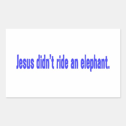 Jesus Reed Geen Olifant Sticker (Voorkant)