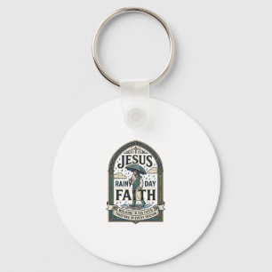 Jesus Regenachtig Geloof Jesus Regenachtige Dag Ch Sleutelhanger