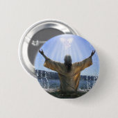 Jesus Reigns Ronde Button 5,7 Cm (Voorkant /achterkant)
