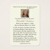 Jésus Religieux Christian Funeral Carte Sainte (Dos)