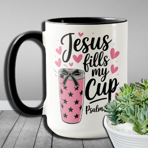 Jésus Remplit Ma Coupe - Mug Chrétien Inspirant