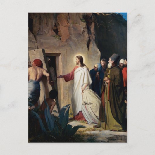Jésus ressuscitant Lazare par Carl Bloch - Carte p (Devant)