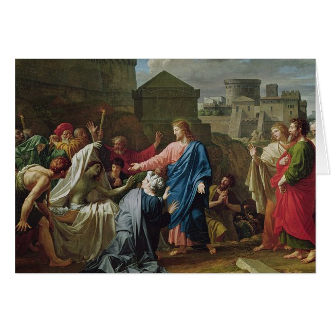 Jésus ressuscitant le fils de la veuve de Naim (Devant horizontal)