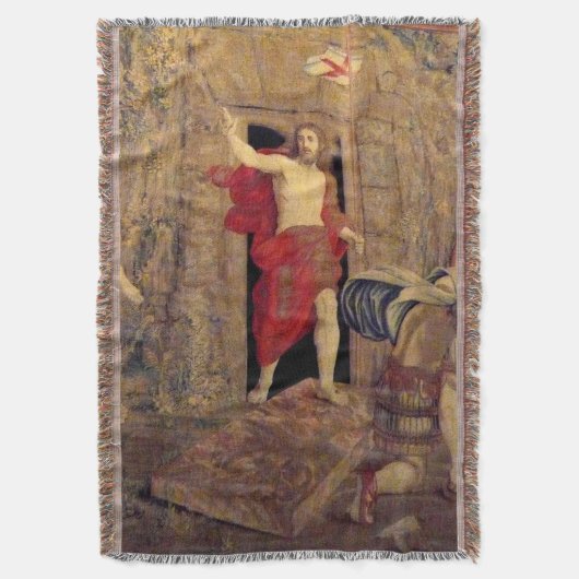 Jesus Resurrection Throw Blanket Deken (Voorkant Verticaal)