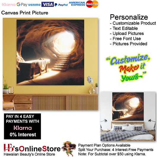 Jésus Résurrection Version 1 Toile Imprimer